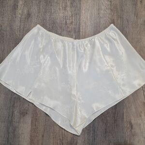 Valerie Stevens Babydoll Pajama Satin Shorts Size L Romantic Cottagecore Vintage